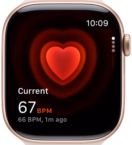 Apple Watch heart rate display, Sundance, Calgary